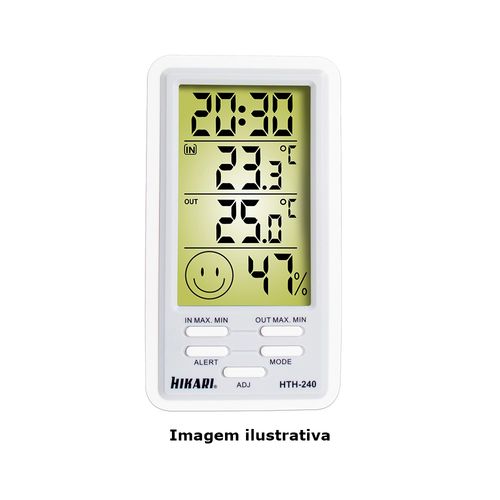Termo-Higrometro Digital Capacidade -10°C a 50°C Ref. 21N146 Hikari HTH-240