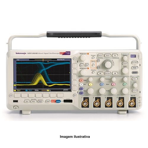 Osciloscópio Digital Largura de Banda Analógica 200MHz 4 Canais Analógicos 16 Canais Digitais Tektronix MSO2024B