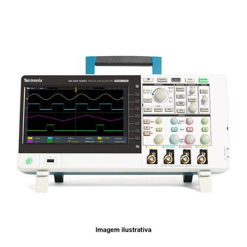 Osciloscópio Digital Frequência 70MHZ Tela 9'' Colorida 2 Canais Memória por Canal 20M USB Tektronix TBS2072