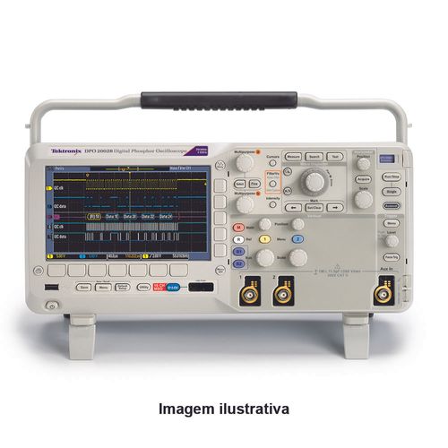 Osciloscópio Digital Largura de Banda Analógica 100MHz 2 Canais Analógicos 16 Canais Digitais Tektronix MSO2012B