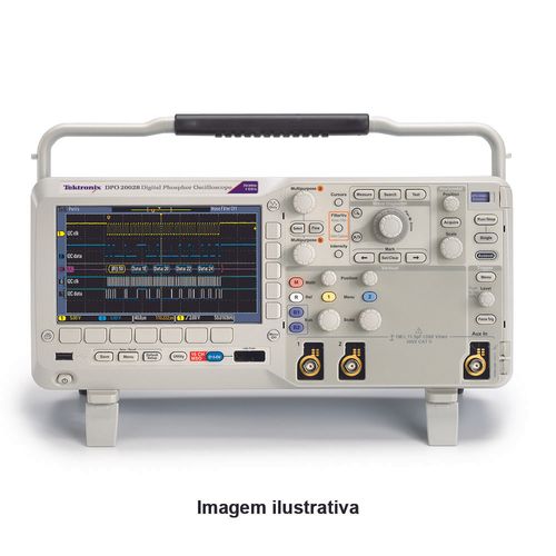 Osciloscópio Digital Largura de Banda Analógica 200MHz 2 Canais Analógicos 16 Canais Digitais Tektronix MSO2022B