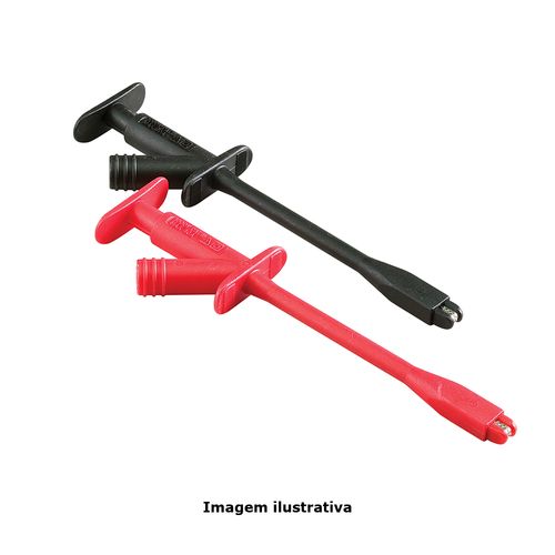 Conjunto de Ponta de Prova Tipo Presilha com Pistão Industrial Capacidade Tensão 1000V Corrente 10A Extech TL740