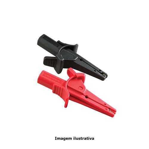 Presilhas Médias Capacidade Tensão 1000V Corrente 16A tipo Jacaré para Segurar Fios Delgados com Firmeza Extech TL709