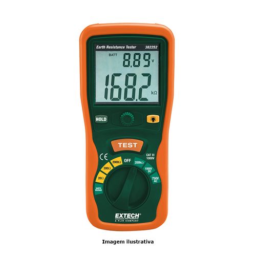 Terrômetro Capacidade 20 a 2000 Ohms Extech 382252