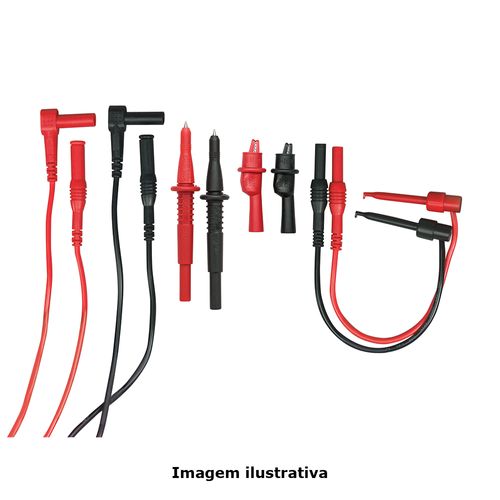 Kit de Cabos de Teste com 8 Peças Ideal para Teste de Circuito Digital Extech TL809