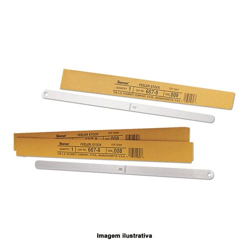 Calibrador de Folga em Lâmina 12 X 1/2 X 0,007'' Starrett 667-7