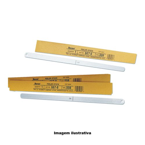 Calibrador de Folga em Lâmina 12 X 1/2 X 0,014'' Starrett 667-14