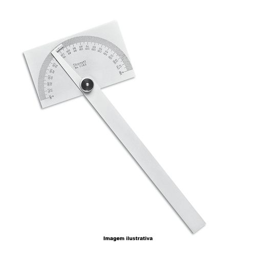 Transferidor de Aço Retangular Graduação 1º Lâmina 150mm Starrett C183