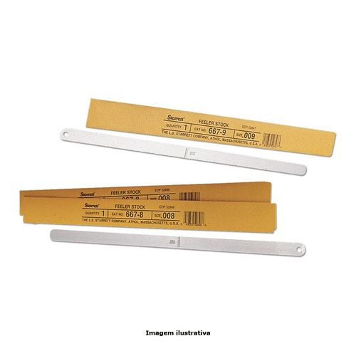 Calibrador de Folga em Lâmina 12 X 1/2 X 0,0015'' Starrett 667-1.1/2