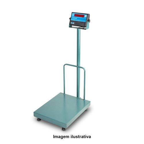 Balança Eletrônica Capacidade 300kg Resolução 100g Plataforma 50x60cm Visor Mic3 Bat Lcd com Coluna Ref. Mic300 Micheletti 120.103.024