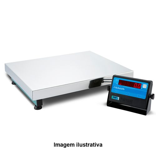 Balança Eletrônica Capacidade 300kg Resolução 100g Plataforma 60x80cm Visor Mic3 Conexão RS-232 Inox e sem Coluna Ref. MICA300 Micheletti 120.103.035