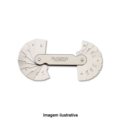 Calibrador de Raios Capacidade 5,5-13mm 16 Lâminas Starrett 272MB