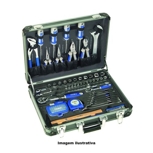 Jogo Ferramenta Para Assistência Técnica 97 Peças com Mala de Aluminio com Divisórias Irimo 9024-1TS1