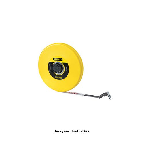 Trena Longa Comprimento 50m Largura da Lamina 1/2'' 12,7mm Fita de Fibra de Vidro Stanley 34-263
