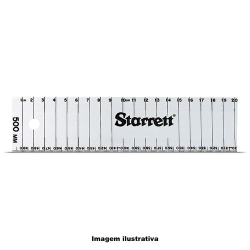 Escala de Alumínio Milimetrada Dimensões 2000x50x3mm Starrett AMSE-2000