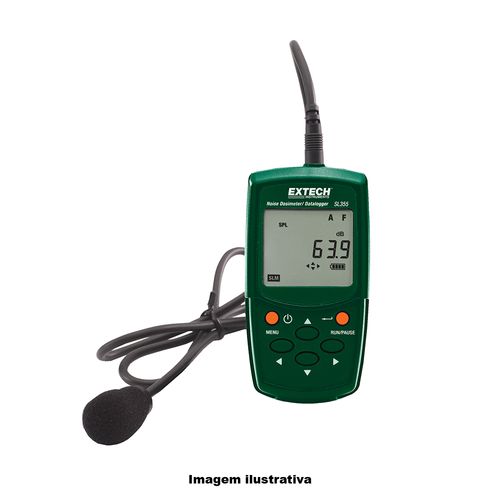 Dosímetro de Ruído Capacidade 70 a 140dB Datalogger com Interface USB Extech SL355