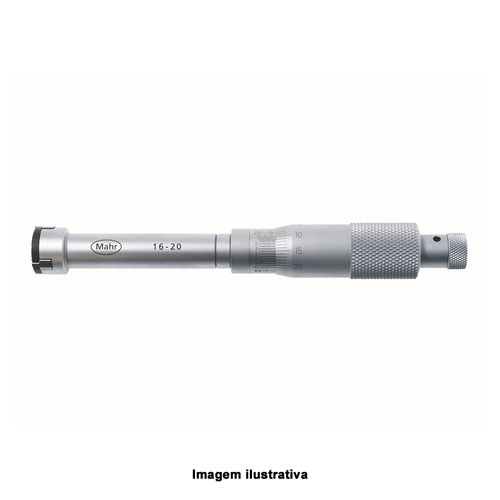 Micrômetro Interno de Três Contatos Analógico 16 a 20mm x 0,001mm Ref. 44 A Mahr 4190314