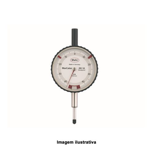 Relógio Comparador Analógico 0,8mm (±0.4) x 0,01mm Ref. 810 SB Mahr 4317000