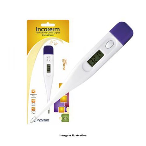 Termômetro Clínico Digital Domotherm Capacidade 32,0 a 44,0°C Cor Roxo Incoterm 29830.05.0.00