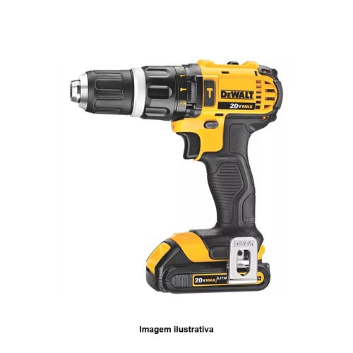 Parafusadeira e Furadeira de Impacto 1/2'' 13mm Duas Velocidades 0-600 e 0-2000RPM Tensão 110V Dewalt DCD785C2-BR