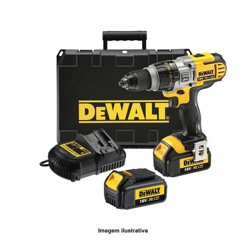 Parafusadeira e Furadeira de Impacto 1/2'' 3 Velocidades 575, 1.350 e 2.000RPM Torque 80N.m Tensão 110V Dewalt DCD985L2-BR