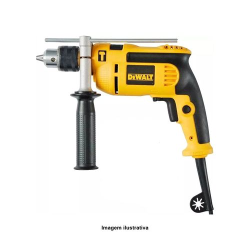 Furadeira de Impacto 1/2'' 650W Velocidade Variável Reversível 2.600 RPM Tensão 110V com Maleta Dewalt DWD502KBR