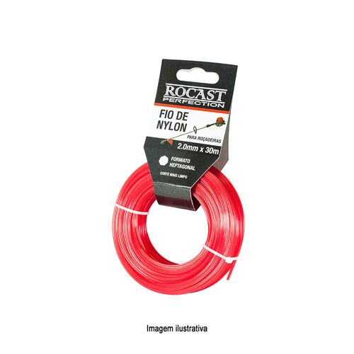 Fio de Nylon para Roçadeiras Bitola 1.6mm Rolo 30m Rocast 310,0013