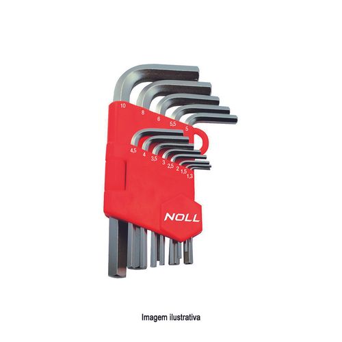 Jogo de Chave Allen com 13 Peças 1,3 a 10mm Noll 374,0003