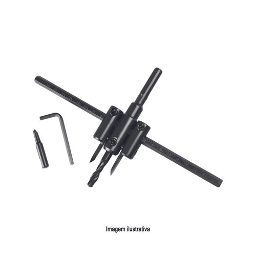 Furador Circular Ajustável 40 200mm 6 Peças Rocast 386,0001