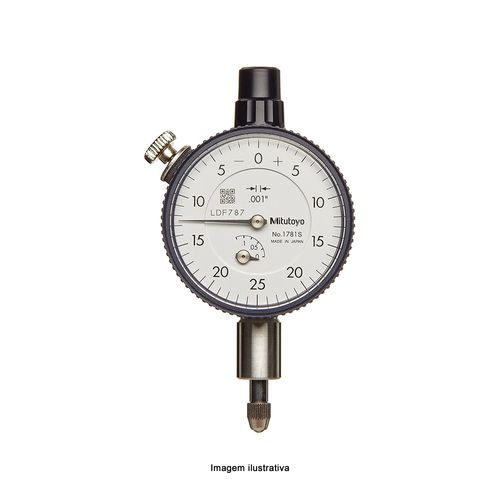 Relógio Comparador .125'' (.05'') x .001'' Escala 0-25-0 com Orelha Mitutoyo 1781S