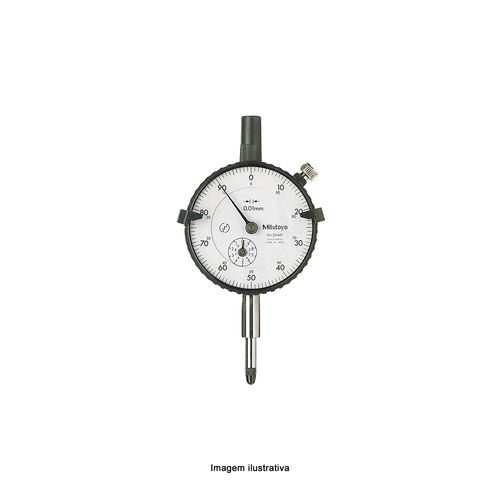 Relógio Comparador 20mm (1mm) x 0,01mm Leitura da Escala ±0-100 Tampa com Orelha Mitutoyo 2050S-60