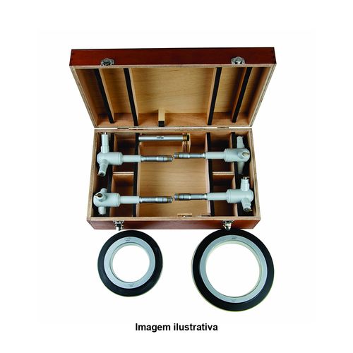 Micrômetro Interno Holtest Jogo com 4 Peças Capacidades 4"a 8" Graduação .0002" Mitutoyo 368-920