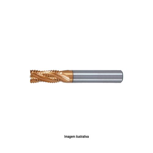 Fresa de Topo Reto Para Desbaste Curta Múltiplos Cortes HSS com Cobalto 834/1 REES DIN 844 Ø 32,0mm OSG TIN (Titânio) 16341