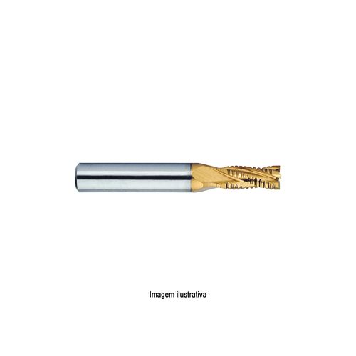 Fresa de Topo Reto Para Desbaste e Acabamento Múltiplos Cortes HSS com Cobalto 835/1 RFES DIN 844 Ø 18mm OSG TIN (Titânio) 16405