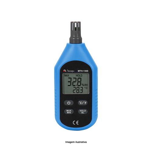Mini Termo-higrômetro -10 a 60°C 0 a 100%UR Minipa MTH-1300