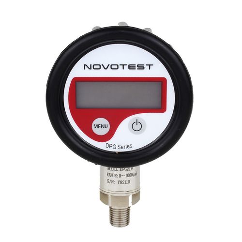 Manômetro digital 4½ dígitos 1% fe mostrador ø63 mm rosca de 1/4'' NPT 70 Kgf/cm² IP 60 Novotest.br DPG219