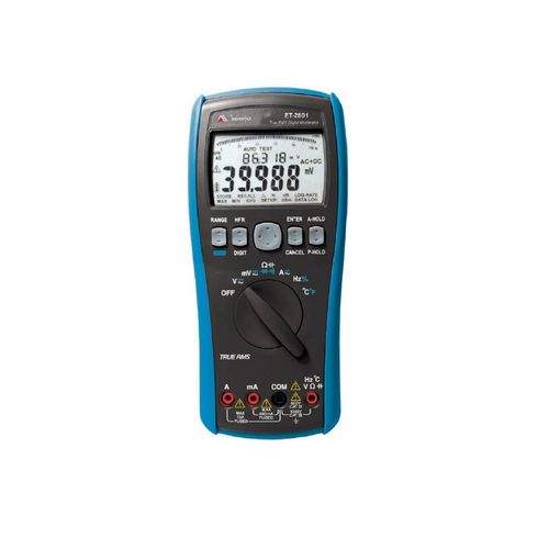 Multímetro digital display LCD 4 3/4 tensões AC / DC precisão 0,03 CAT IV 600 V proteção contra queda 1,22 m Minipa ET-2801