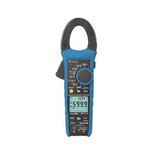Alicate digital display 3 5/6 prec 1,8% prot IP54 impe (LoZ) 600 V/300 kO Duty Cycle 0,1% a 99,9% inrush variável (motor AC) 80 Hz Minipa HDC3020