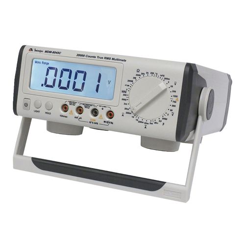 Multímetros de bancada display 4 ½ True RMS AC frequência 2 k/200 kHz precisão 0,1% CAT II 1000 V Minipa MDM-8045C