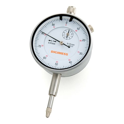 Relógio comparador (0,01MM) Ponta de contato esférica Ø2,5mm em aço temperado Capacidade 0-5mm / 0,01mm Digimess 121.327