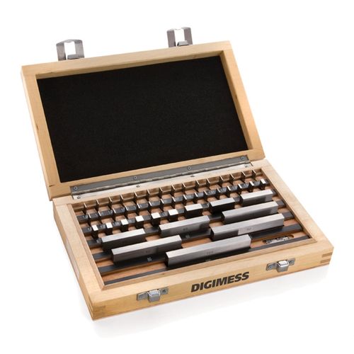 Jogo de bloco padrão em aço (classe 1) Dureza de 60 a 62 HRC 112 pcs norma ISO 3650 - Classe 1 Digimess 150.425