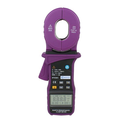 Alicate terrômetro LCD 4 dígitos CAT III 300 V sobretensão Novotest.br ST2301