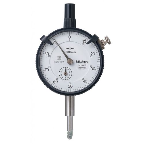 Relógio Comparador Modelo Padrão Tampa Lisa 10 mm/0,0 1mm Exatidão ±13µm – MITUTOYO 2046SB