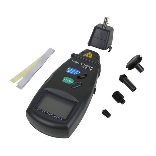 Tacômetro Digital com e sem contato faixa 0,5 a 99999 rpm função MAX-MIN Novotest.br TC801B