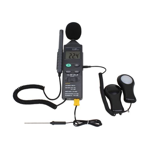 Medidor digital portátil 4 em 1 termo higrômetro decibelímetro termômetro e luxímetro Novotest.br DT-8820
