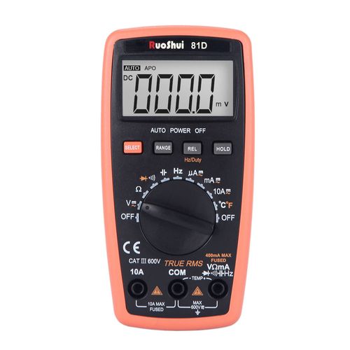 Multímetro digital 4000 RMS tensão corr resistência capacitância freq temperatura Victor-Ruoshui 81D
