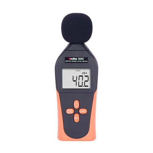 Decibelímetro digital portátil 30~130 dBA resolução 0.1dB prec. ± 1,5dB 94dB-1KHz data holding Victor-Ruoshui 824C