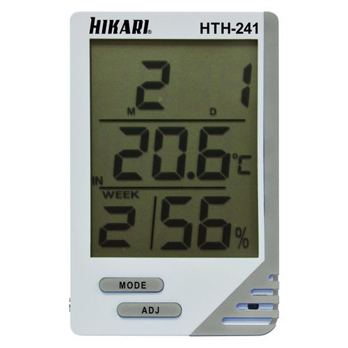Termo-higrômetro digital HTH-241 função Máx. /Mín. temperatura -10°C ~ 50°C umidade relativa 20 ~ 90%RH. HTH-241 Hikari 21N237