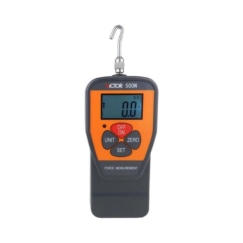 Dinamômetro digital tração e compressão 50kg precisão ± 0,5% unidades N/KG/Lb Victor-Ruoshui 500N