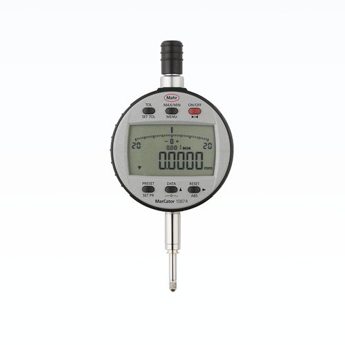 Relógio comparador digital 1087 R função reference estojo bateria relatório de teste curso 25x0,0005 mm/pol alta exatidão Mahr 4337696